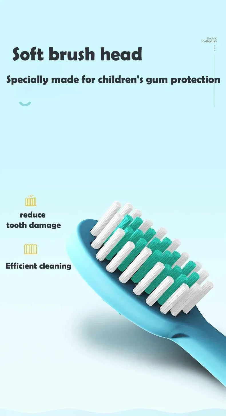 Sonic Electric Toothbrush for Children Kids cleaning teeth whitening Rechargeable water proof Replace The Tooth Brush Head