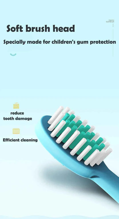 Sonic Electric Toothbrush for Children Kids cleaning teeth whitening Rechargeable water proof Replace The Tooth Brush Head
