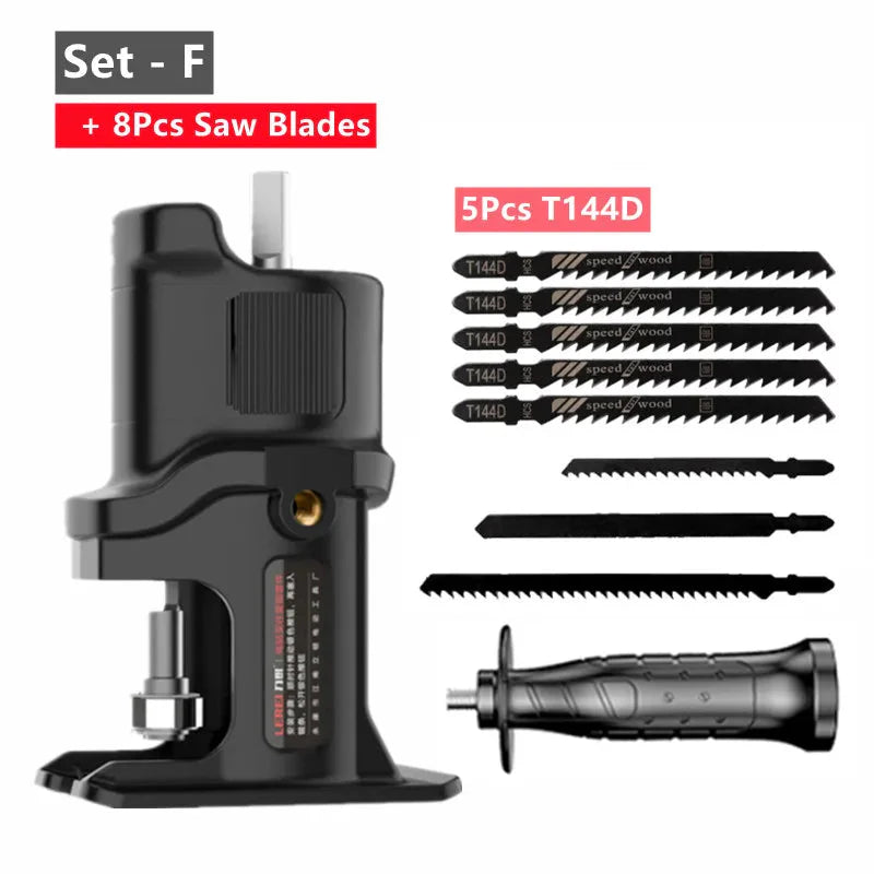 Portable Reciprocating Saw Adapter Electric Drill Modified Electric JigSaw Curve Saw Power Tool for Wood PVC Steel Pipe Cutting