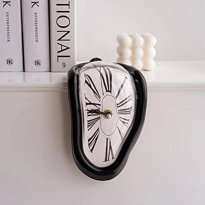 Novel Salvador Dali Style Melting Distorted Surreal Wall Clock