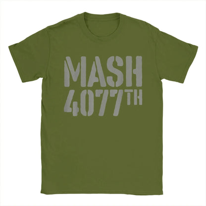 Oversized T Shirt Summer Men MASH 4077 Hipster T-Shirts  Pure Cotton Tee Shirt for Mens Awesome Printed Short Sleeve Top Tees