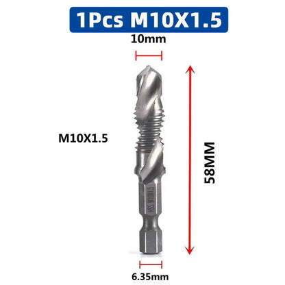 LiYu Shank Titanium Plated HSS Screw Thread Metric Tap Drill Bits Screw Machine Compound Tap M3 M4 M5 M6 M8 M10 Hand Tools