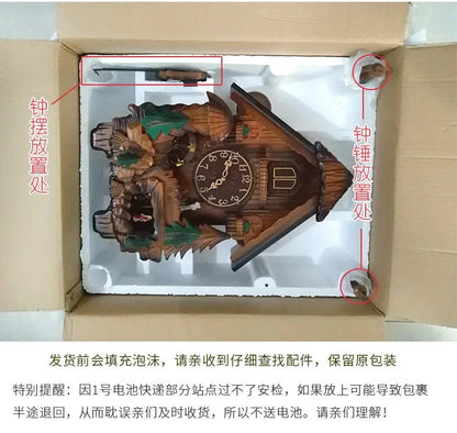 Cuckoo Luxury Wall Clocks Living Pendulum Room Large Decoration Wall Clocks Retro Wooden Home Decor Reloj De Pared MHBGZ