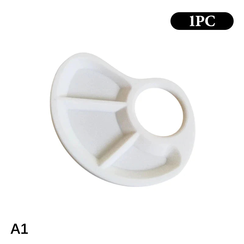 Ergonomic Thumb Palette Petite Paint Palette Smooth Surface for Artists Outdoor Painting Home Crafts School Art Classes