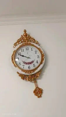 Large Luxury Gold Wall Clock Living Room Silent Creative Swing Wall watches Bedroom Quartz Clocks Wall Home Decor