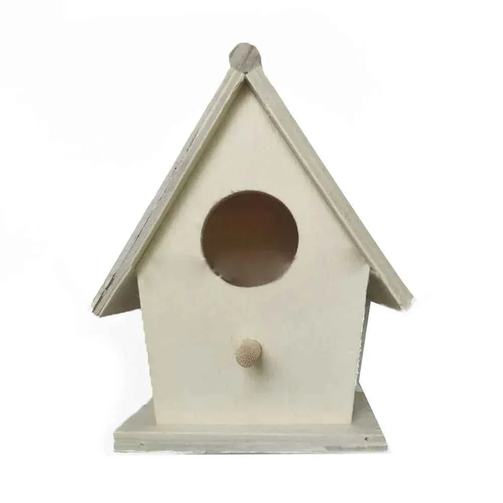 Wooden Bird House Nest Dox Nest House Bird Box Wooden Birdhouse Home Parrot Nest Houses Pet Bedroom Craft Box Garden Decoration