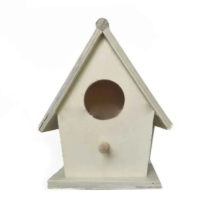 Wooden Bird House Nest Dox Nest House Bird Box Wooden Birdhouse Home Parrot Nest Houses Pet Bedroom Craft Box Garden Decoration