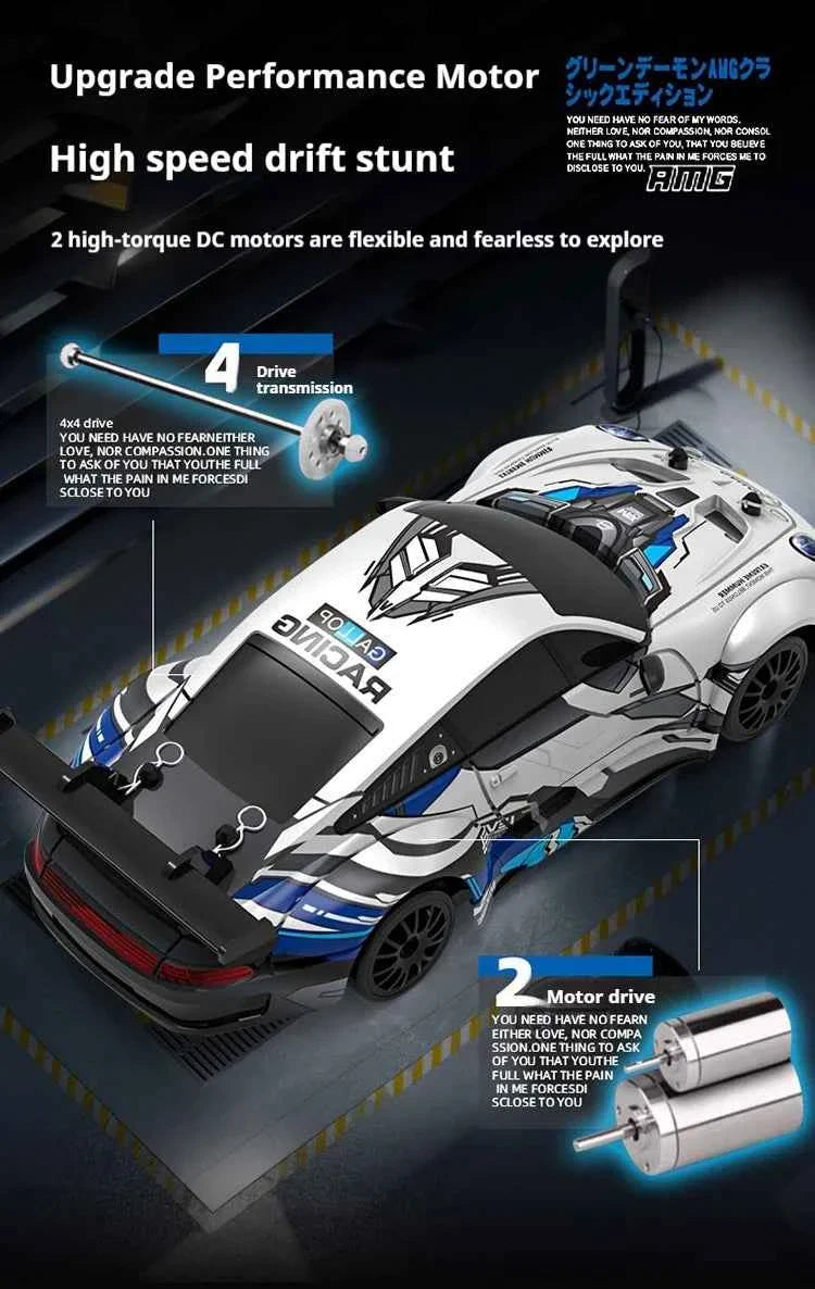 RC Drift Car 1/26 Realistic Race Car 4WD Mini RC Car 2.4Ghz Control Smooth Drifting Action Boys Toys RC 4x4 Fun for All