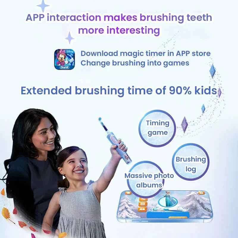 Oral-B Kids Electric Toothbrush Oral B D103 Marvel's Spiderman Frozen , Soft toothbrush bristles for Kids 3+