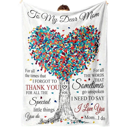 [Soft Flannel Mom Blanket] Super Soft Flannel Throw Blanket - Gifts for Mom from Daughter Son - Mom Birthday Gifts