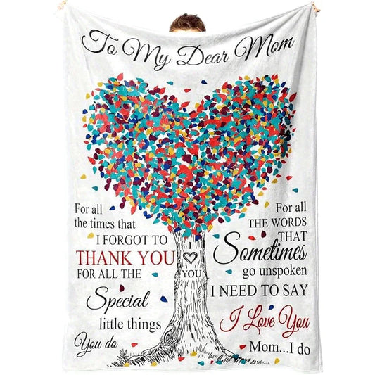 [Soft Flannel Mom Blanket] Super Soft Flannel Throw Blanket - Gifts for Mom from Daughter Son - Mom Birthday Gifts