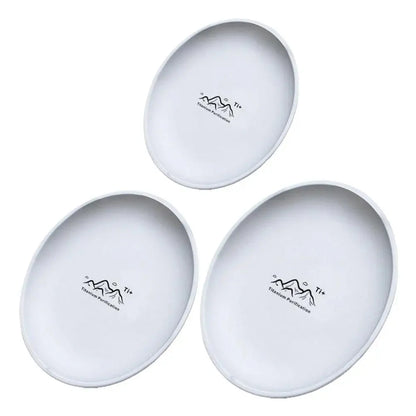 Fruit Salad Household Creative Dish High quality Plates 3pcs Titanium Purification Plate Outdoor Picnic Dinner Tableware Tray