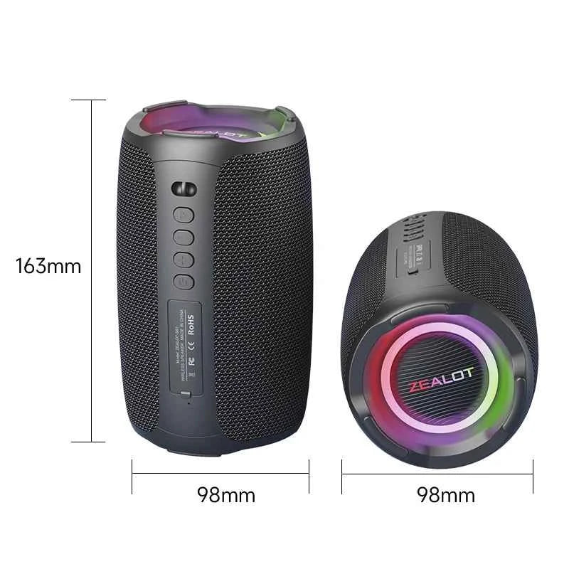 S61 Bluetooth Speaker,with IPX6 Waterproof Protection and Outdoor Bass Sound for Backyard and Beach Party,10W Loudspeaker