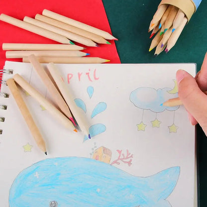 Supplies with Built-in Sharpener Sketch Supplies Drawing Pencils Wooden Pencils Christmas Colored Pencils Sketching Pen
