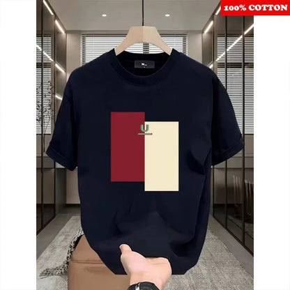 Fashion Paris Print T-shirt Men's Summer New 2025 New 100% Cotton Neck Short Short Sleeve Tee Gym Casual comfort Sports Top Men