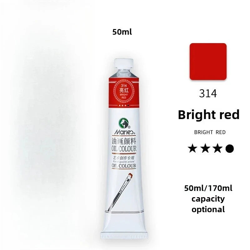 Maries Oil Paint 50ML Oil Painting Art Creation Pigment Large Oil Paint Paint Single Commonly Used 24 Colors