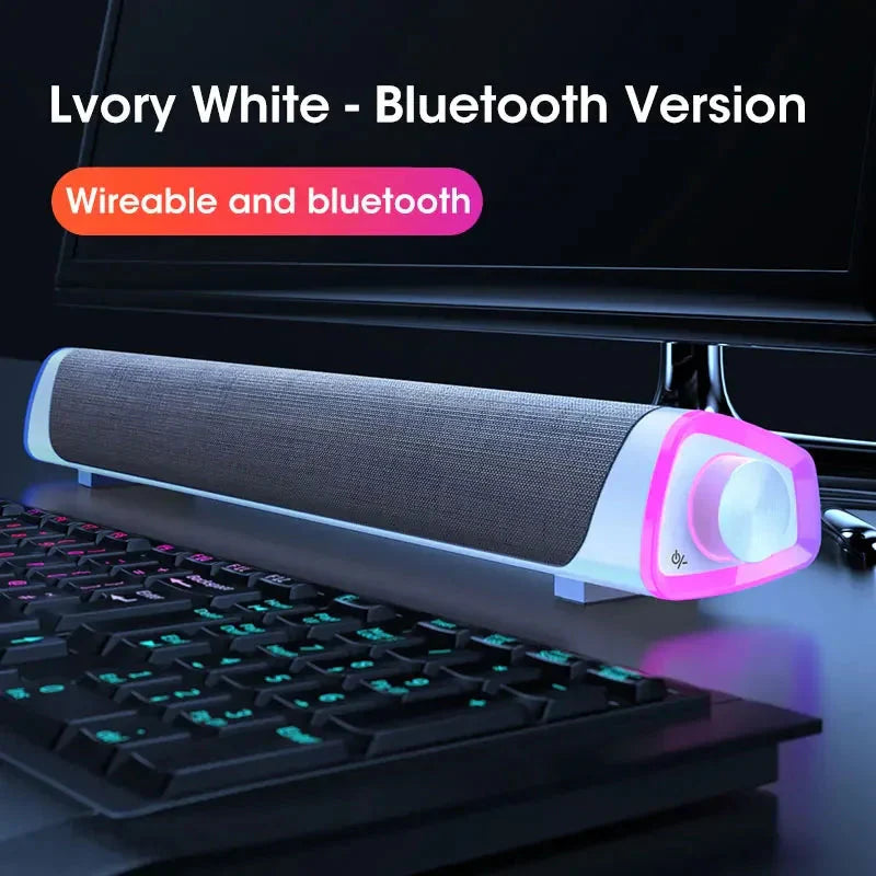 Bluetooth Speaker Bar Stereo Sound Subwoofer For Macbook Laptop Notebook PC Wired Loudspeaker Music Player