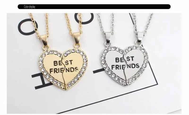 New Best Friends Necklace For Women Girls Broken Heart Puzzle Musical Note Pendant Necklaces BFF Friendship Forever Jewelry Gift