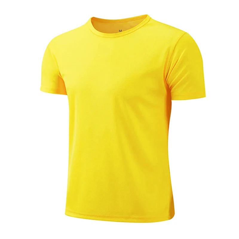 Mens T-shirt Print Casual Exercise Tops Outdoor Jogging Marathon Clothing Summer Quick-Drying Mesh Tees Daily Cycling Sportswear
