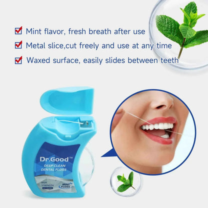 6 packs of mint floss，40 meter durable pack，Smooth Floss
