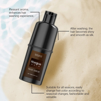 Hair Dye Shampoo Diy Natural Black Color Repair Gray White Hair Non Irritating Hair Coloring Shampoo
