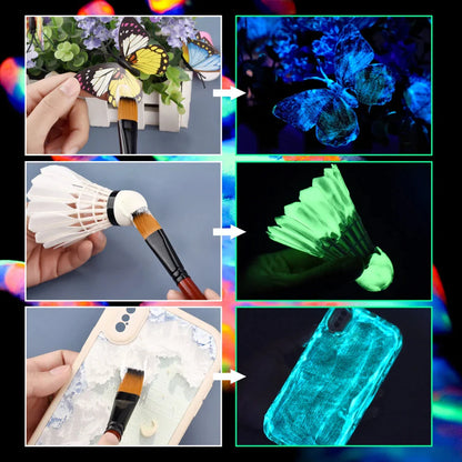 20/30g Fluorescent Pigment Long-Lasting Luminous Paints Auto Glow Glow In Dark Acrylic Paints For Artwork Party Supplies