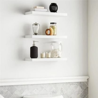 SOFT-Floating Shelves For Wall,16In Wood Wall Shelf For Room Decor/Storage/Display,For Bedroom,Bathroom,Living Room,Kitchen