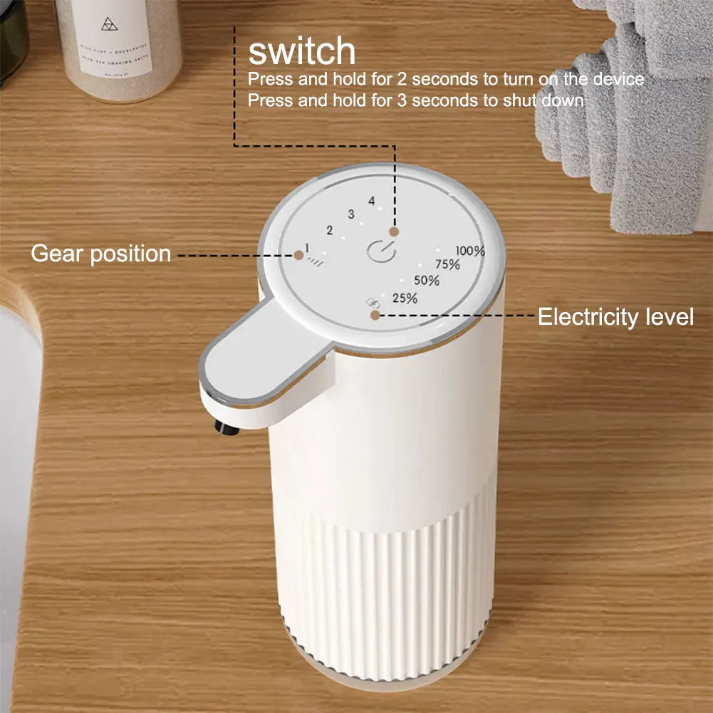 Automatic Soap Dispenser Touchless Foaming Soap Dispenser 400ml USB Rechargeable Electric Foam/Gel Soap Dispenser