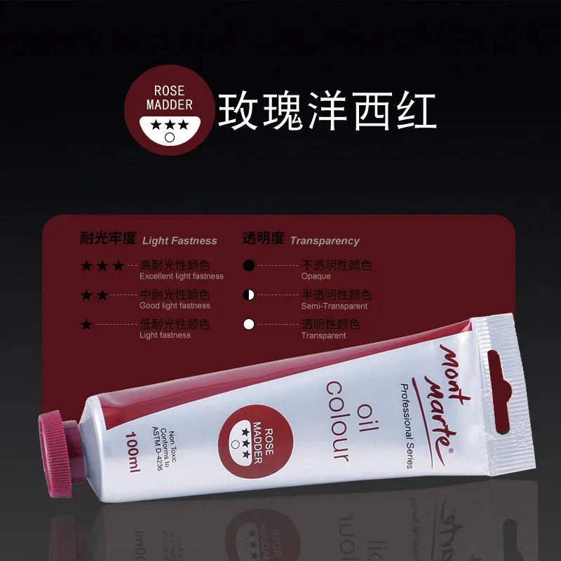 100ml Oil Paint 45 Colors Student Art Creation Special Waterproof Quick-drying Large Sticks Of Pigment School Painting Supplies