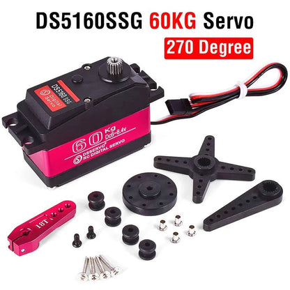 RC Steering Servo High Torque Servo Waterproof 60Kg 80Kg 150Kg 1/5 1/6 servo HV Metal Digital for  HPI Baja 5B SS RC Car
