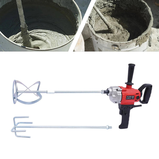 Drill Mixer Set with Spade Handle Electric Corded Mixing Drill Machine 2.4KW Concrete Mud Mixer