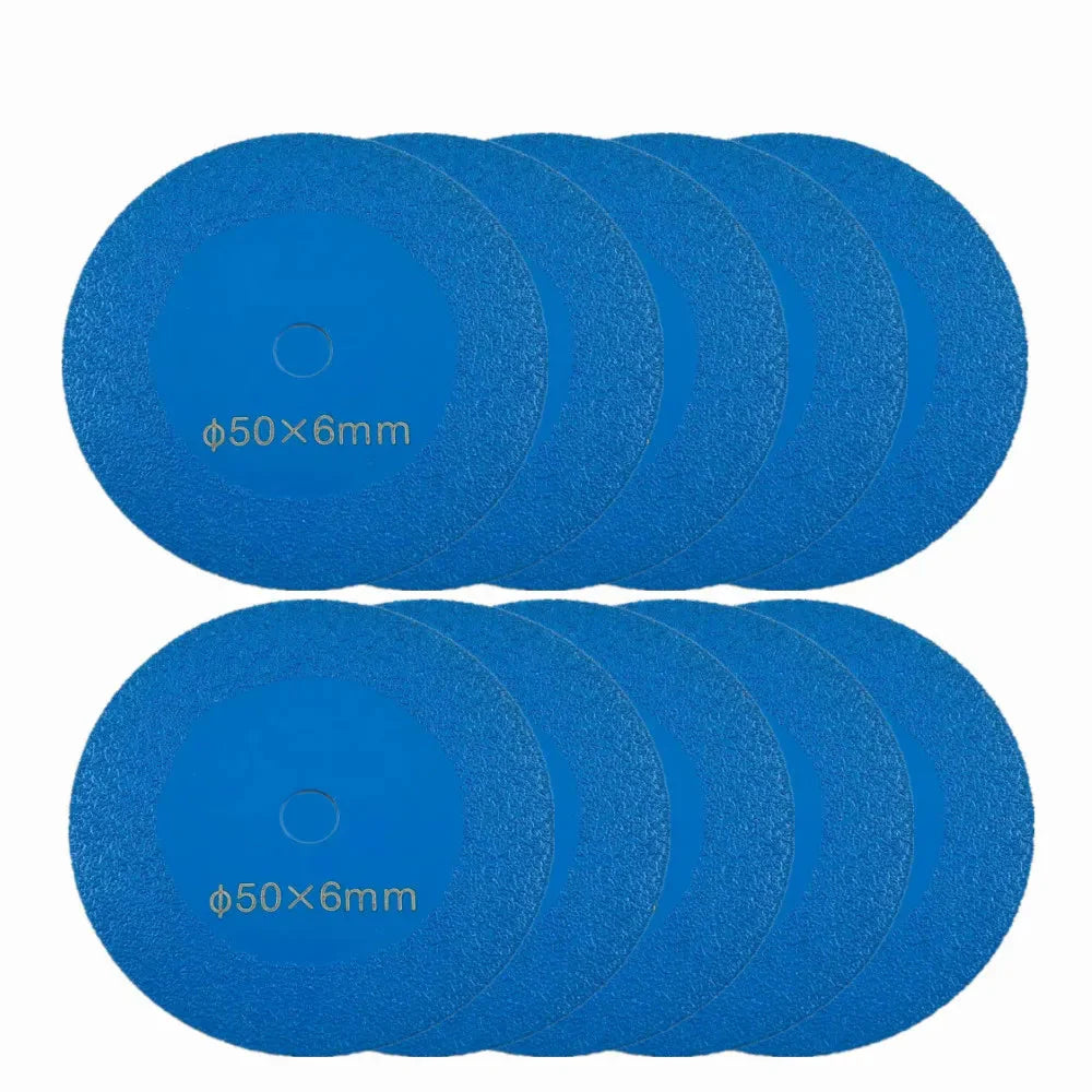 2inch 1-10Pcs Diamond Cutting Disc Glass Jade Crystal Tile Marble Saw Blade Brazed Glass Engraving Round Shank Mini Saw Blade