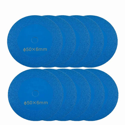2inch 1-10Pcs Diamond Cutting Disc Glass Jade Crystal Tile Marble Saw Blade Brazed Glass Engraving Round Shank Mini Saw Blade