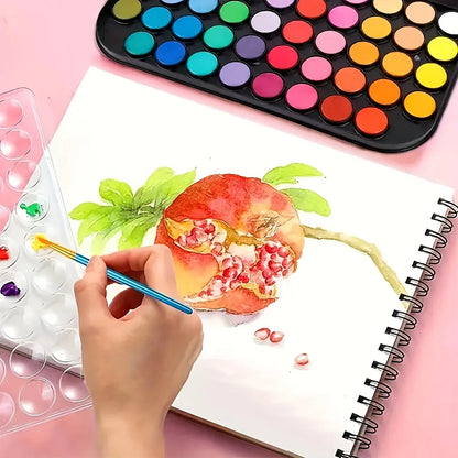48 Colors Watercolor Paint Set with Brush - Washable,Vibrant & Blendable - Perfect for Adults Painting,Crafting & Art Projects