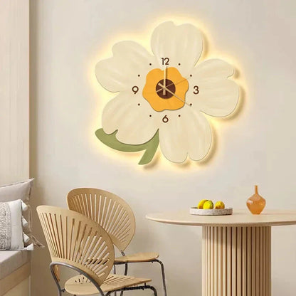 Light Decorative Clock Hanging Restaurant Simple Creative Crystal Porcelain Wall Hanging Clock Quiet Room Clock