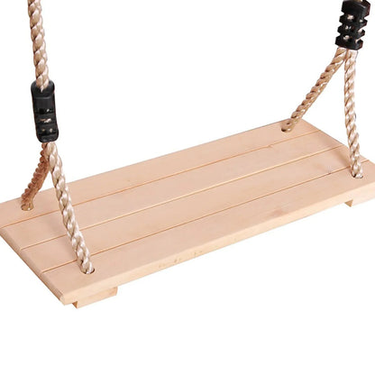 High-Quality Polished Four-Board Anti-Corrosion Wood Swing Outdoor Indoor Pastoral Wooden Swing for Adults Children