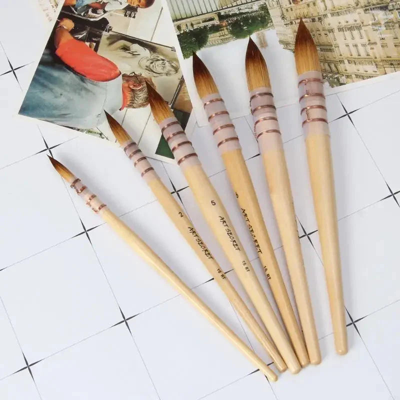Handmade Hair Artist Watercolor Paint Brush For Watercolor Art Supplies