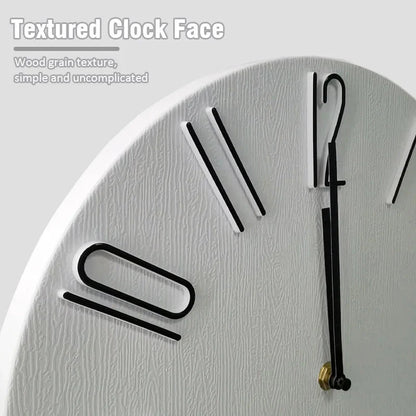 Nordic Style Home Wall Clock No Second Hand Simple Quartz 30"