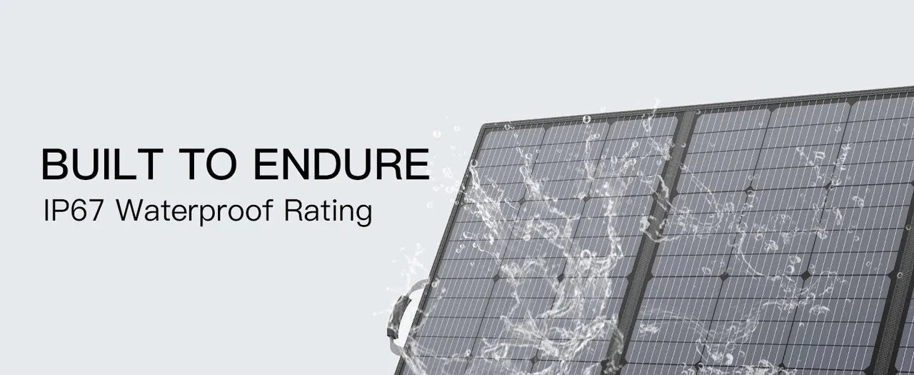 MHPOWOS 400W Portable Solar Panel, Lightweight Foldable Solar Panels with an Adjustable Kickstand, IP67 Waterproof Solar Charger