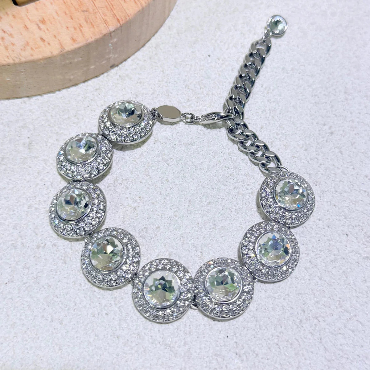 2025 New Fine Jewelry Set Luxury White Gold High Quality Geometric Crystal Luxury Necklace Bracelet Earrings Ring Gift for Women