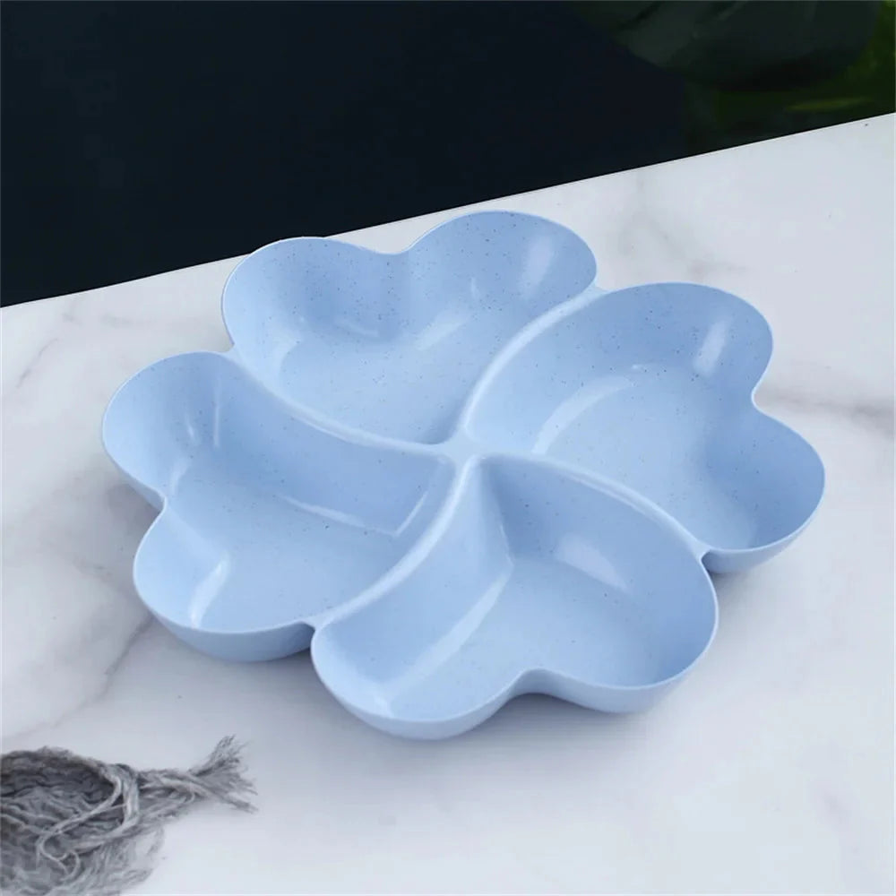 Snack Snack Plate Feel Comfortable Beautiful Shape Wheat Straw Kitchen Bar Utensils Four-leaf Clover Plate Fruit Plate