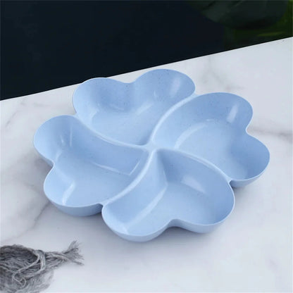 Snack Snack Plate Feel Comfortable Beautiful Shape Wheat Straw Kitchen Bar Utensils Four-leaf Clover Plate Fruit Plate