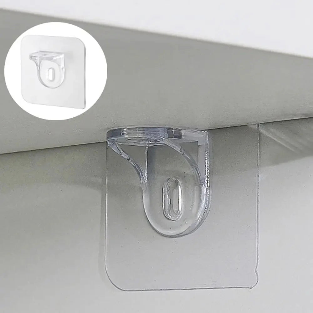 Shelf Support Hooks Punch-Free Closet Cabinet Partition Plate Holder Without Trace Bracket Home Tools For Home Kitchen Bathroom