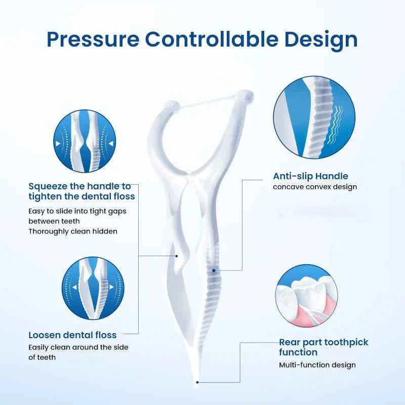 Oral B Flosser Glide Floss Picks Dental Toothpicks Gum Care Teeth Cleaning Sticks Y-shaped 3D Floss Toothpicks 90 pcs