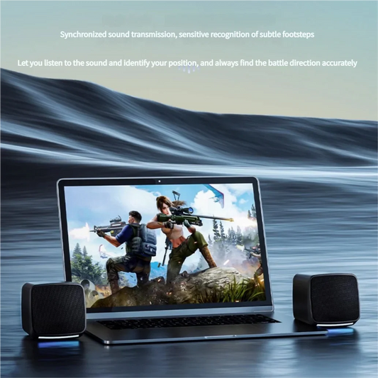 SOREX E-1078 Ultra-Portable USB Multimedia Speakers - 2.0 Channel 6W Stereo Sound for Laptop & PC