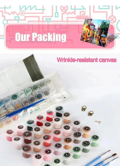 Paint by Numbers Kit for Adults，children，Beginner to Advanced NumberOil Paintin ，Home Decor ，DIY Art Scenery Oil Paintin
