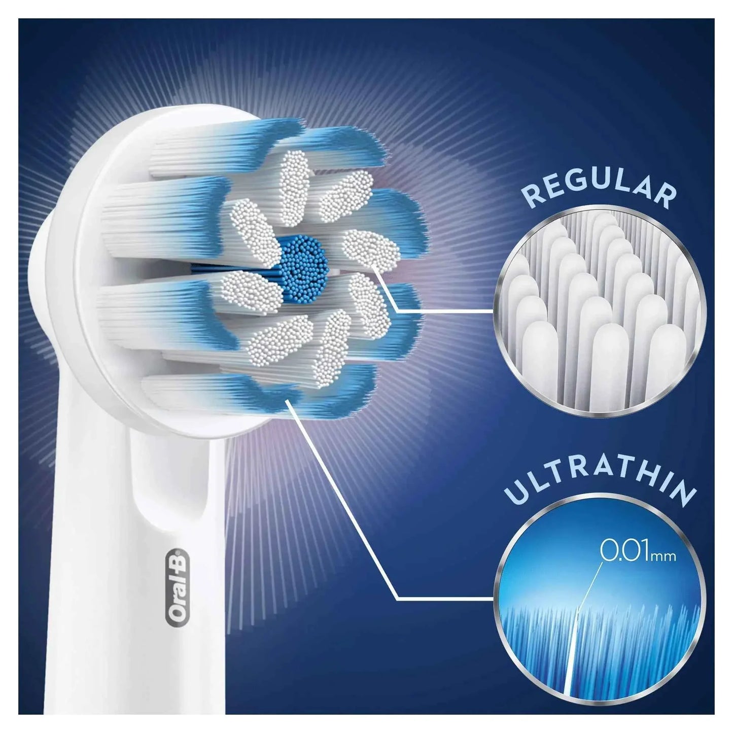 Oral-B EB60 Sensi Ultrathin Replacement Electric Toothbrush Heads Clean Care Sensitive Original Tooth Brush Refill 1-12 pcs