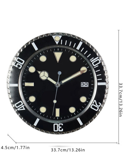 Metal Creative Art Design Digital Luminescent Clock 13"