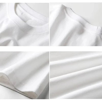 Summer Men's and Women's High-end Cotton Short-sleeved T-shirts - Fashionable and Trendy American Streetwear Best-selling Shirts