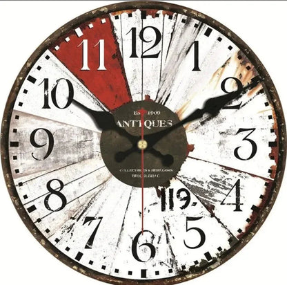 Creative wooden wall clock 30cm MDF density board silent quartz clock